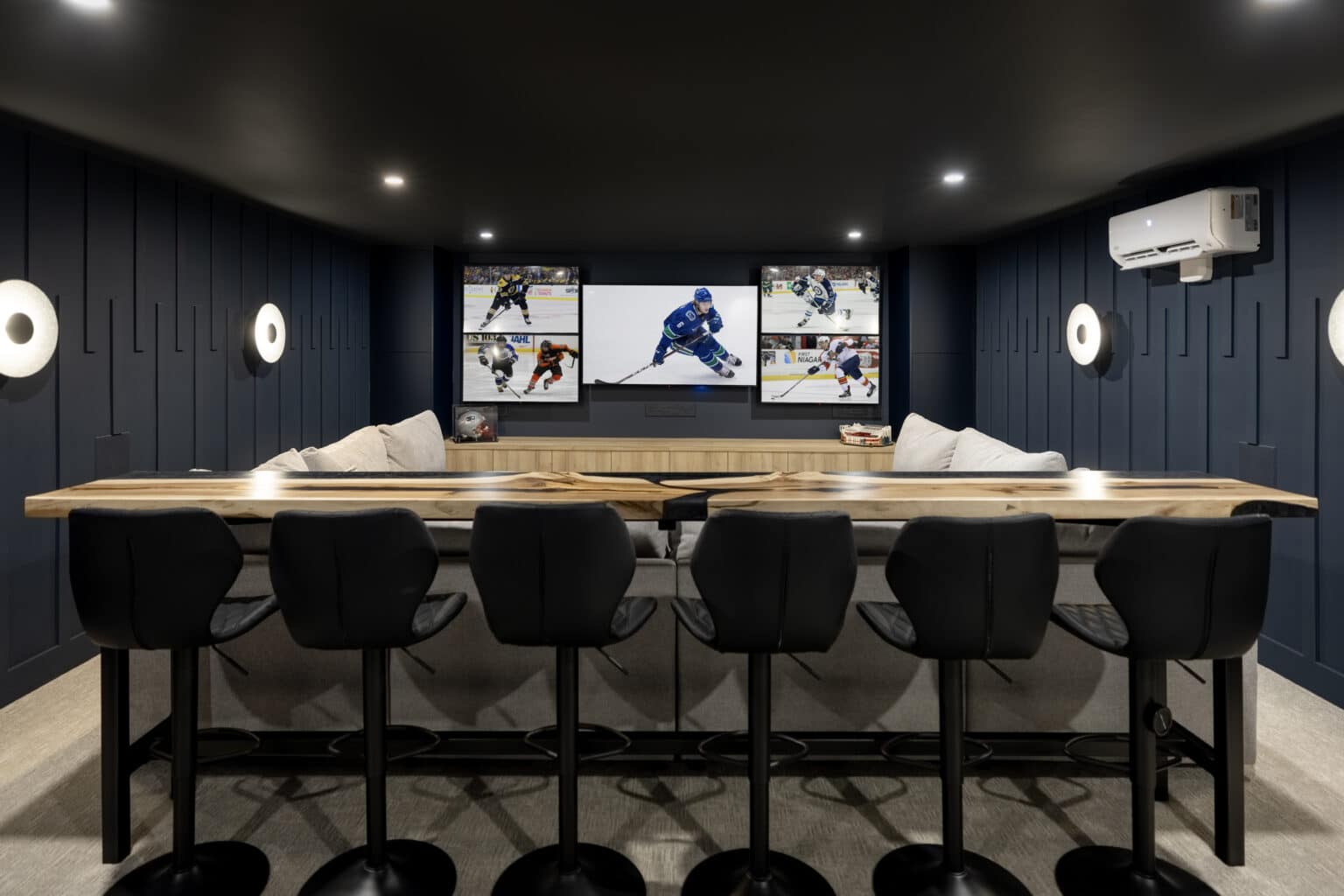 sports theme man cave